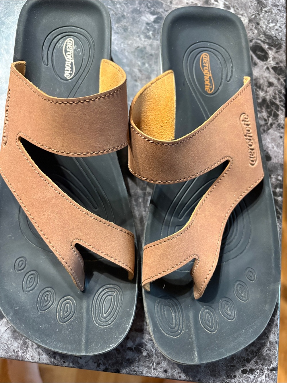 AeroThotic Womens  Brown Casual Slide Sandals
